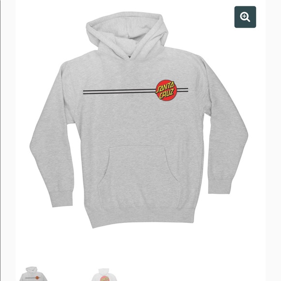 GRAY SANTA CRUZ HOODIE